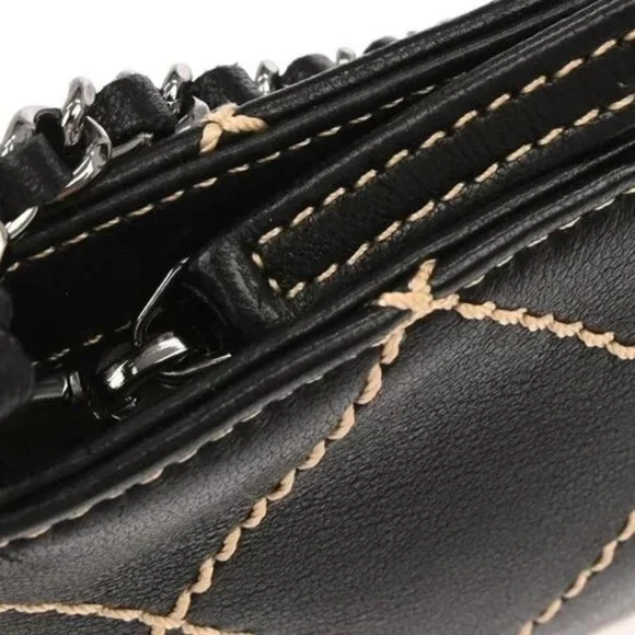 Chanel Black Calfskin Wild Stitch Handbag 136063 - Picture 7 of 10